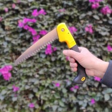 Şahin Tools SHT-018 Katlanır Budama Testeresi - 18 cm Yüksek Karbonlu Çelik Bıçak, Ergonomik Tutuş, Üç Eksenli Özel Bileme, Hızlı Kesim (Cut)