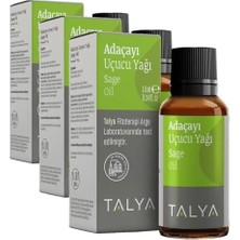 Adaçayı Uçucu YAĞI,%100 Saf ve Doğal, 10 ml (3 Paketi)