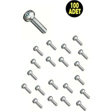 Usin M6 x 16MM Yıldız Silindir Başlı Dayanıklı Çiko Kaplama (Ysb) Metrik Vida - Montaj Vidası (100)