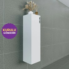 Volans-L 30 cm Çok Amaçlı Asma Dolap Parlak Beyaz MDF Lam Sol Menteşe