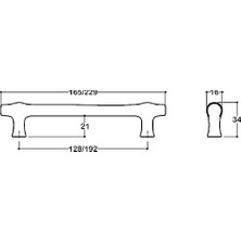 Parlak Nikel Renkli 192 mm Klasik Kulp
