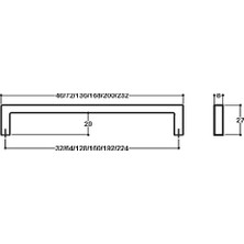 Altın Rengi 160 mm Modern Kulp