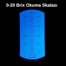 0-20° Brix Atc El Tipi Refraktometre – Otomatik Sıcaklık Kompanzasyonlu (Atc) Şeker/brix Ölçer – Meyve Suyu, Içecekler, Şurup & Gıda Analizi Için Hassas Optik Ölçüm