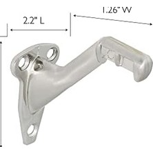 182006 Standart Küpeşte Tutacak, 5'li Paket, Saten Nikel
