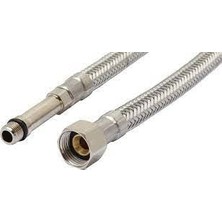 Batarya Baglantı Su Fleks Hortum Uzun Girişli 10 cm M10X3/8-60CM 1 Adet (10 Cm)