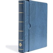 Leuchtturm Varıo F Dar Kasetli Klasör (255X325X60MM) (Kağıt Para, Pul, Zarf ve Efemera Koleksiyonlarınız Için Idealdir), Mavi Kapak