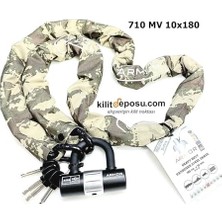 Military Series Çelik Zincir 10MM x 1.80MT +U Bar Kilit