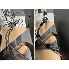 Yapışkanlı Cırt Cırt Kablo Düzenleyici 5 Metre Kablo Düzenleme Organizer Bant Ev Ofis ve Araç Için Pratik Çözüm