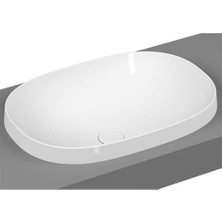Frame 5652B403-0016 Tezgah Üstü Oval Lavabo, Clean, 55 Cm, Beyaz