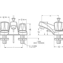 LG1436002 Pfirst Serisi 2 Saplı 10 cm Banyo Musluğu Cilalı Krom, Su Verimli Model