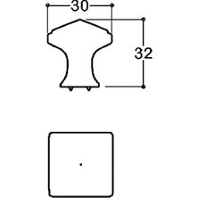 08 mm Antik Gümüş Rengi Düğme Klasik Kulp