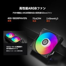 Pccooler Cps DA240 Argb Aıo Sıvı Soğutucu, Çift Argb Fanlı 240MM Cpu Soğutucu, Yüksek Performanslı 3000 Rpm Pompa Hızı, Pc Oyun Için Verimli 240MM Aıo Soğutucu Siyah