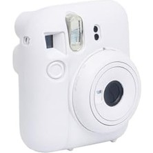 Mini 12 Beyaz Fotoğraf Makinesi-20'li Film-Kıskaçlı Stand-Mini Albüm ve Silikon Kılıf Seti