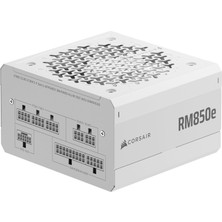 Corsaır RM850E (2025) Tamamen Modüler Atx Düşük Gürültülü Güç Kaynağı ve 12V-2X6 Kablolu - Atx 3.1 & Pcıe 5.1, Cybenetics Verimlilik, 105°C Kondansatörler, Modern Bekleme Modu - Beyaz