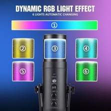 Profesyonel Stüdyo Mikrofon Kayıt Condenser Masaüstü Canlı Yayın Mikrofonu Pc USB C, Oyun, Podcast, Kayıt, Yayın, Asmr Sessiz/eko, Telefon Adaptörü, Mac, Winows ile Uyumlu K68-A - (Siyah)
