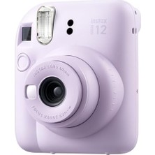Mini 12 Fotoğraf Makinesi-10'lu Film-Mini Albüm ve Deri Kılıf Seti (Lila)