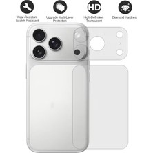 17 Pro Max Ile Uyumlu Arka Mat Tpu Yumuşak Lens ve Arka Koruyucu