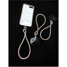 Taşlı Janjanlı Tam Tur Telefon El Askısı Silver