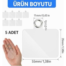 Telefon Boyun Askı Aparatı 5'li Paket, – Şeffaf