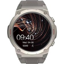 Futurego Mix2 IP68 Su Geçirmez Bluetooth 5.2 Fitness Kalp Atış Hızı, Sağlık, Spor Takibi ve Oksijen Seviyesi 1.43 Inç Amoled Ekran Tek Şarj ile 12 Gün Kullanım 36MM Akıllı Saat Gri