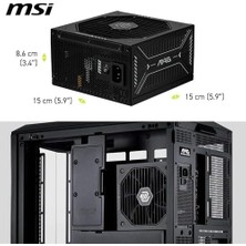 Msı Mag A850GLS Pcıe5 Siyah 850W 80+ Full Modüler Power