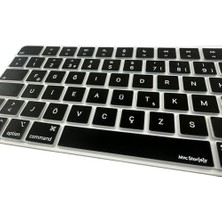 Keyboard 3 A2449 A2450 Türkçe F Klavye Koruyucu – Iso Ters L Enter Uyumlu Id’li Model Için Ultra Ince Silikon Kaplama Toz ve Sıvı Koruma Keyboard Cover Siyah