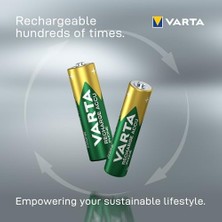 Rechargeable Accu 2 Aaa 800 Mah R2U, Yeşil/gri