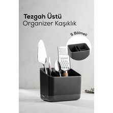 Empressco Vienev Tezgah Üstü Kaşık Düzenleyici 5 Bölmeli Organizer Kaşıklık Antrasit - Fiyatı, Yorumları