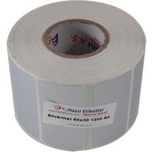 Demirbaş Etiketi 60MM x 30MM Ruloda 1200 Adet