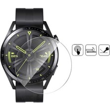 Gt 3 ile Uyumlu 46MM Ekran Koruma Tpu Gt 3 ile Uyumlu Body Ekran Koruma Şeffaf