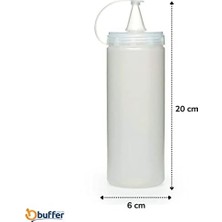 -Şeffaf Kapaklı Sızdırmaz Yağlık Sosluk Şişesi Plastik Yağdanlık 400 Ml. AP-9028