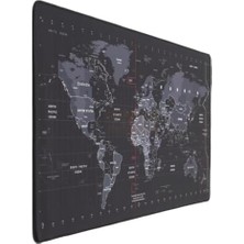 Dünya Haritası Ekstra Büyük Genişletilmiş Kaymaz Kauçuk Oyun Mouse Pad & Klavye Masa Mat Bilgisayar Aptop Için (900 mm x 400 mm x 2 Mm) L ZMP253 Siyah (Dünya Haritası, 90 x 40 Cm)