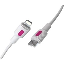 Type C-Lightning 27WATT Pd Hızlı Şarj Kablosu (Beyaz + Fuşya/beyaz Uç) (150 Cm)