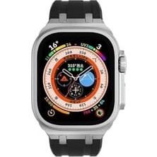 - ile Uyumlu 44/45/46/49MM Kordon Metal Bağlantılı Silikon Kordon 89 2/3/4/5/6/se/7/8/9/10/11/ultra