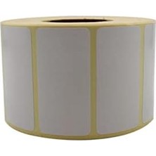 Kuşe Etiket 60MM x 30MM Ruloda 1000 Adet 40MM Çapında Baskısız Barkod Yazıcı Etiketi