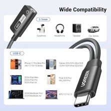 USB C'den 3,5 mm Aux Adaptörüne Pd 60W Hızlı Şarj, 15 Için Manyetik USB Ses Kartı, Dizüstü Bilgisayar ve Kulaklık (Ctıa/omtp Standardı) Vb.