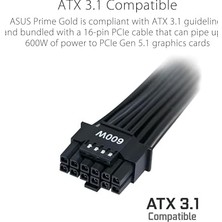Prıme AP-850G 80+ Gold 850W Pcıe 5.1 ve Atx 3.1 Uyumlu 8 Yıl Garantili Modüler Güç Kaynağı