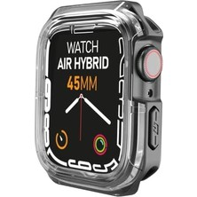 8/7 Uyumlu Air Hybrid Kılıf 45MM, Darbeye Dayanıklı Koruyucu Silikon Kılıf, Siyah