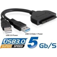 4537 USB 3.0 2.5' Inç Sata SSD HDD Hard Disk Çevirici Dönüştürücü Adaptör Kablosu