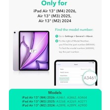 Esr iPad Air 13 Inç M4/m3/m2 (2026/2025/2024) Için 2'li Paket Ekran Koruyucu, Kolay Uygulama Tepsisi ile 9h Temperli Cam Film, Çizilmeye Dayanıklı, Kabarcıksız, Hd Netlik, Dokunmaya Duyarlı