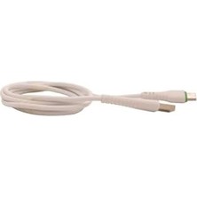 3.1A Type C Şarj Kablosu, Usba To Type-C 100 Cm, Beyaz