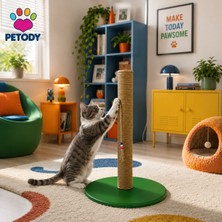 Petody Meadow – Doğal Ahşap 60 cm  Kedi Tırmalama Direği (Jüt İp)