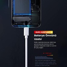 Dm SL010 USB To Lightning 2.4A Hızlı Şarj ve Data Kablosu Beyaz 1 Metre