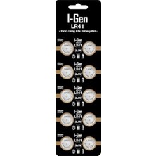 Batteries LR41 1.5V Alkalin Düğme Pil (Ag3, G3, 192, L736) (10’lu Paket)