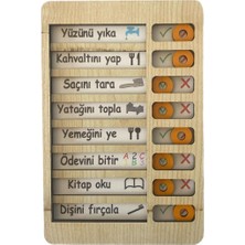 Çocuklar Için Yapılacaklar Listesi Ahşap Planlayıcı Taşınabilir Günlük Kontrol Listesi Tablosu, EVFPLNLYC8521
