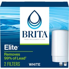 Brita Lavabo Suyu Filtreleme Sistemi Için Musluk Suyu Filtresi, Bpa Içermez, Kurşunu Azaltır, Dört Ay Veya 100 Galon Dayanır, 2 Filtre Içerir, Beyaz