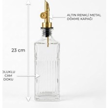 Dayanıklı Cam Yağdanlık | Akıllı Otomatik Kapak Mekanizması | Damlatma Yapmayan Zeytinyağı ve Sirke Şişesi | Modern Mutfak Gereçleri
