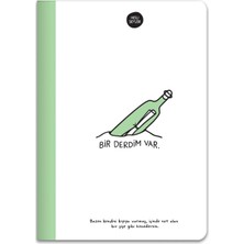 A5 80 Yaprak Renkli Sayfa Çizgili Defter, Yeşil
