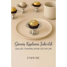 Endure 6'lı Abs Dekoratif Kaplama Şekerlik Kase 6'lı Makaronluk Kahve Yanı Sunumluk Lokumluk (Gümüş)