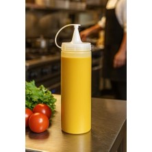 Şeffaf Yağdanlık 700 ml Sızdırmaz Kapaklı Sosluk Sirkelik Sıvı Yağ ve Sos Şişesi Pratik Kullanımlı Mutfak Sunum Kabı Geniş Ağızlı Dökme Şişe
